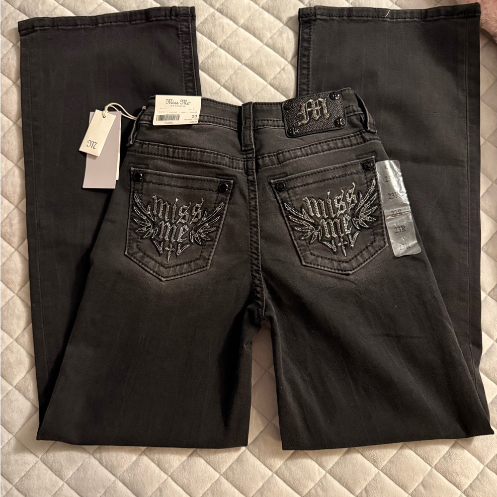 Miss Me Black Wide Leg Jeans